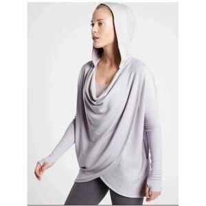 Athleta Womens 2XL Purana Wrap Sweatshirt Twilight Lilac Plush Nirvana Soft Cozy